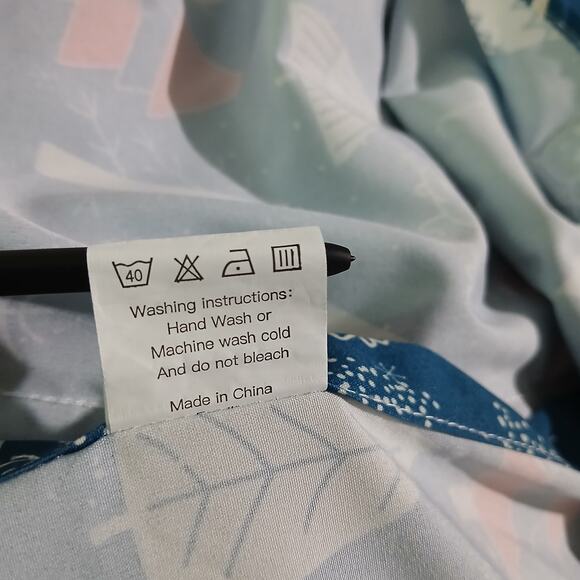 NWOT Ugly Christmas shirt Men's XXL J & Dhuasha  long-sleeved blue Santas Trees - Picture 10 of 10